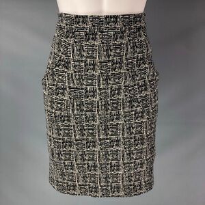 Alexander Wang Black & Tan Checkered Midi Skirt